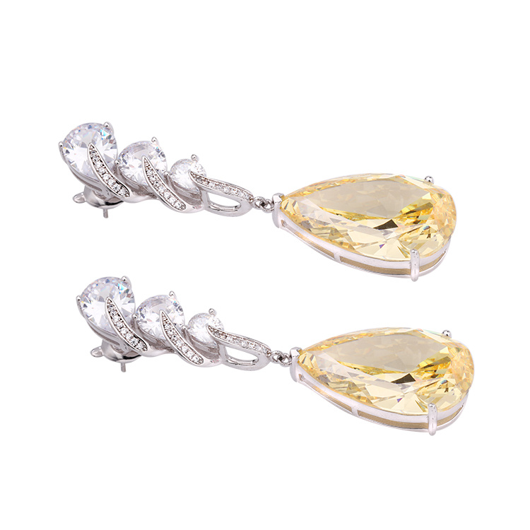 Yellow Gold Earrings Water Drop Earrings for Women