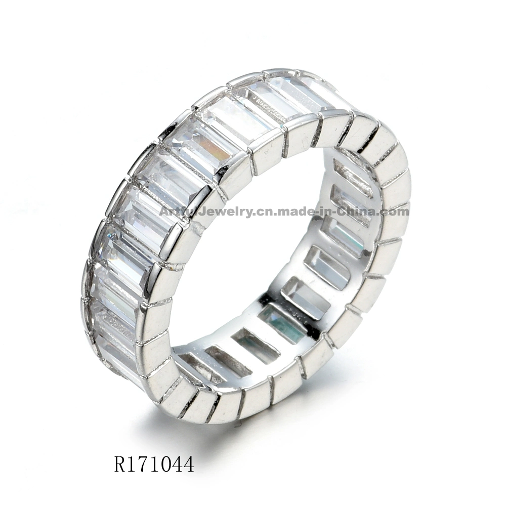 New Type Prong Set Silver Ring Fashion Jewelry Fashion Ring