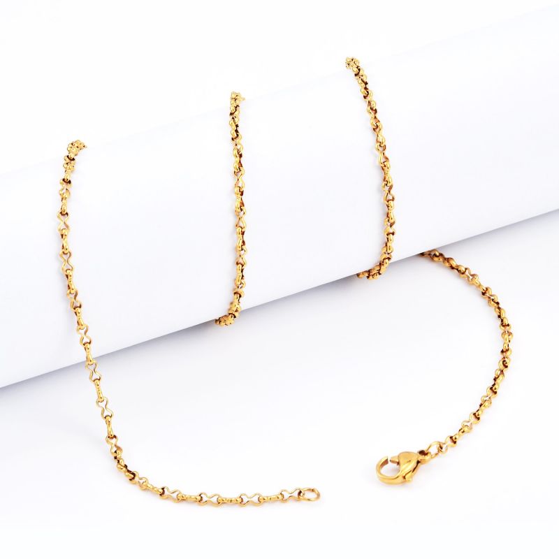Fashion Accessories Stainless Steel Eight Belcher Chain Necklace