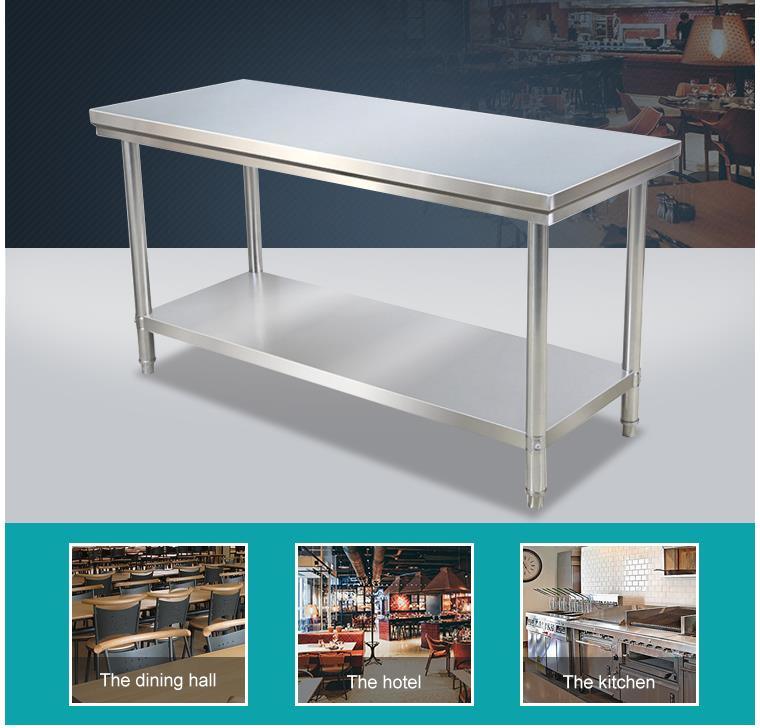 Commercial Used 2 Tiers Stainless Steel Work Table