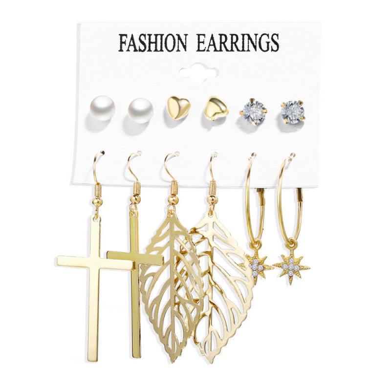 Fashion New Amazon Best Selling Alloy Creative Earrings Sets