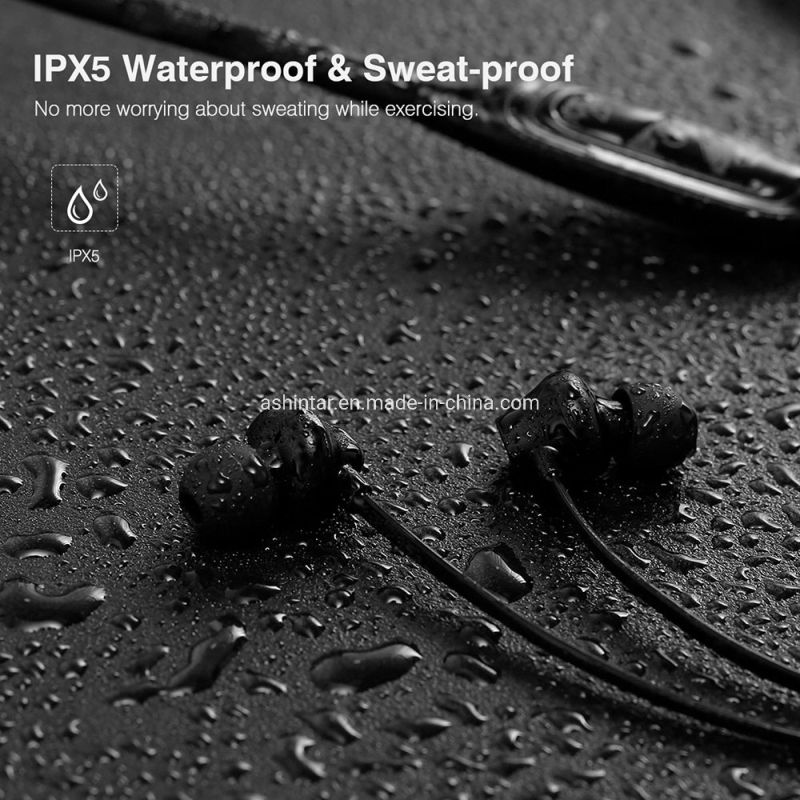 Neckband Bluetooth Earphone with Microphone Ipx5 Waterproof Sports Wireless Headset