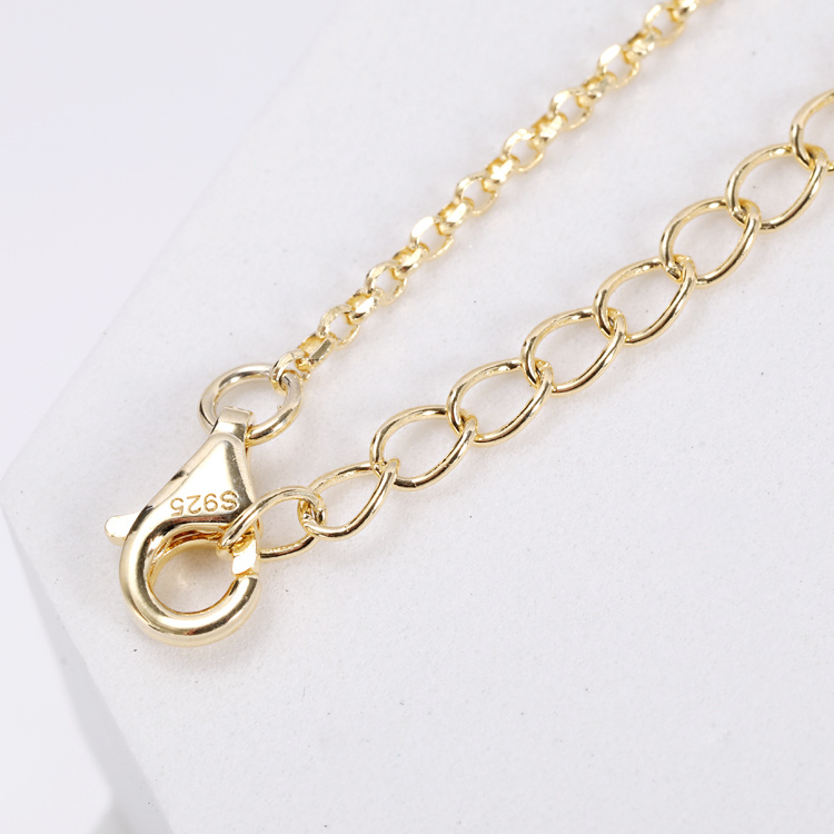Yellow Gold Necklace Flower Shape Necklace for Women