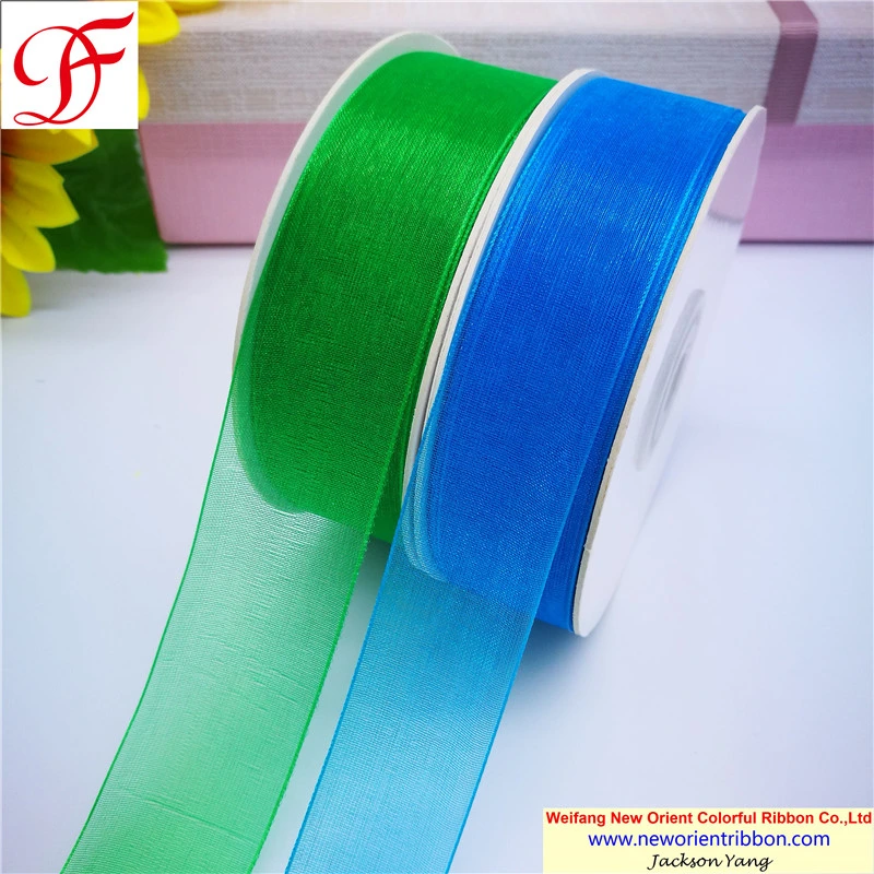 China Factory Nylon Sheer Organza Ribbon for Wedding/Accessories/Wrapping/Gift/Bows/Packing/Christmas Decoration