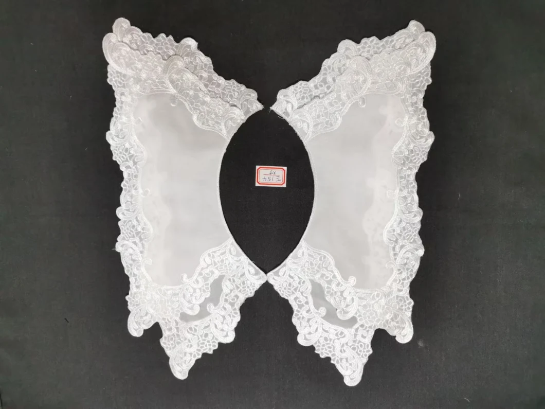 Fashion Pure Cotton Embroidery Lace Collars Motif Necklace for Wedding Dress