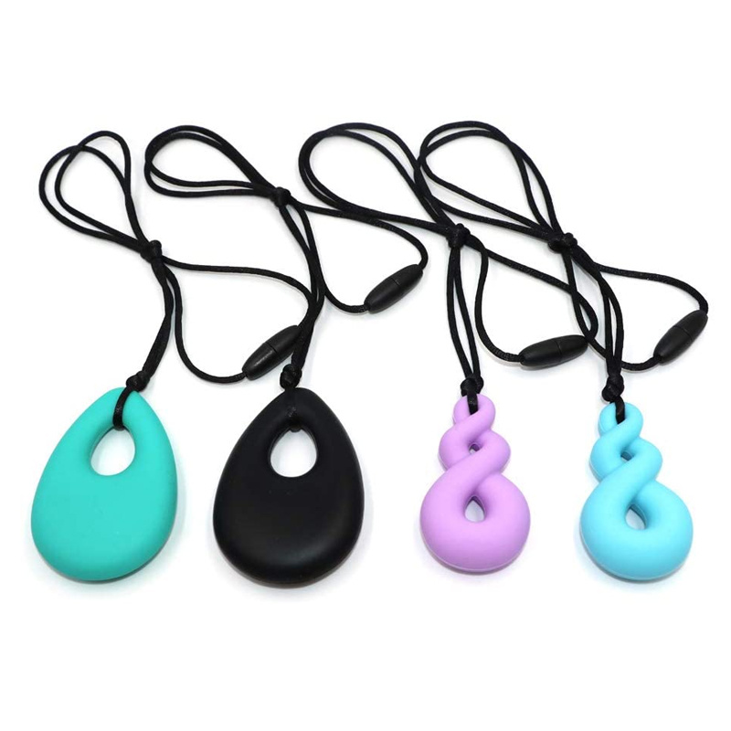 Customized Silicone Necklace Pendant Chewing Toy for Kids Boys
