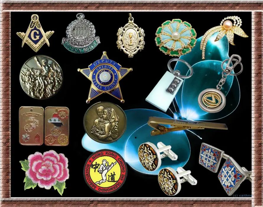 Popular Wedding Accessories Metal Chain Leaf Flower Brooch Emblem (348)