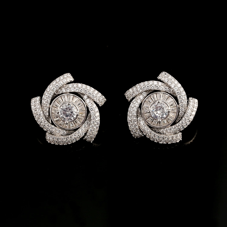 2019 Fashion Handwork Cubic Zircon Stud Wedding Earrings Jewellry