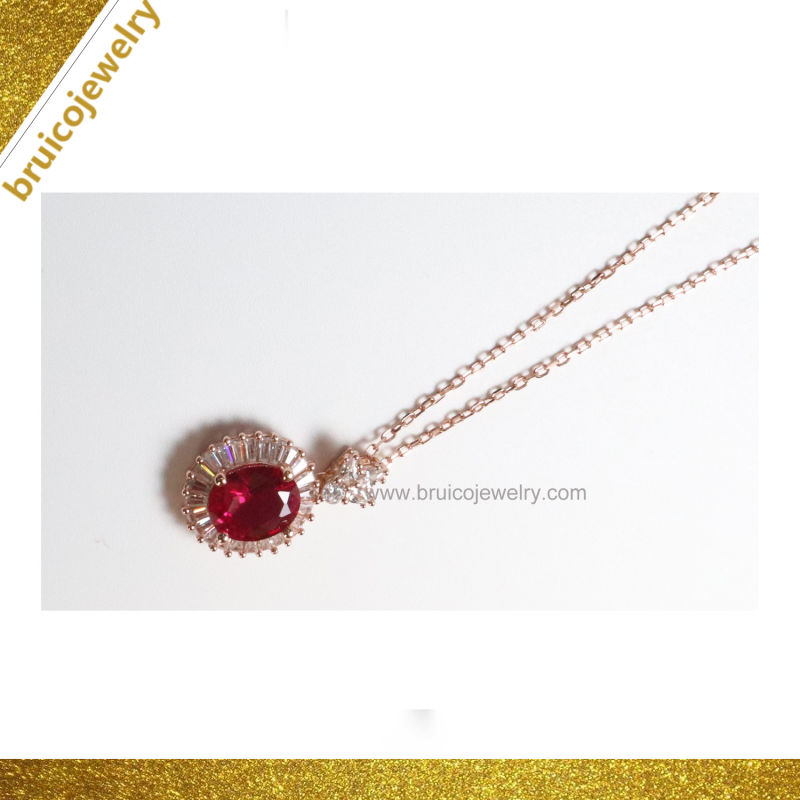 Fashion Women Rhodium Color Inlaid CZ Necklace Silver Jewelry Necklace