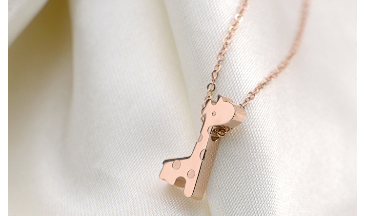Christmas Gift Fashion Accessories Deer Stainless Steel Jewelry Necklace