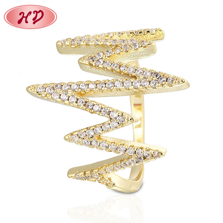 18K Gold Party Wedding Ring Set, 18K Gold Engagement Ring Jewelry for Women