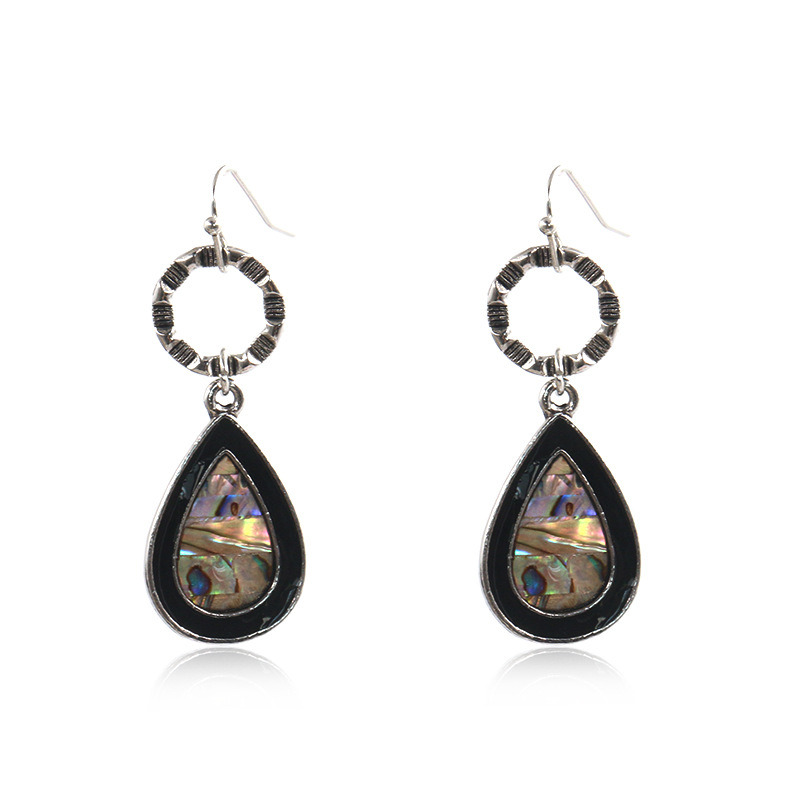 Creative Trendy Jewelry Water Drop Shell Pendant Drop Earrings