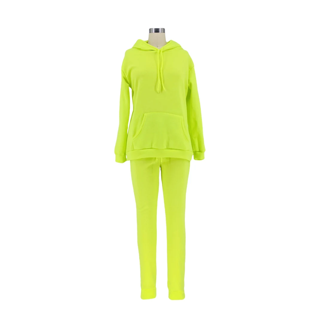 Latest Design Fall Autumn Pullover Hoodie Trouser Sweat Suit Sets Two Piece Set Women Tracksuit