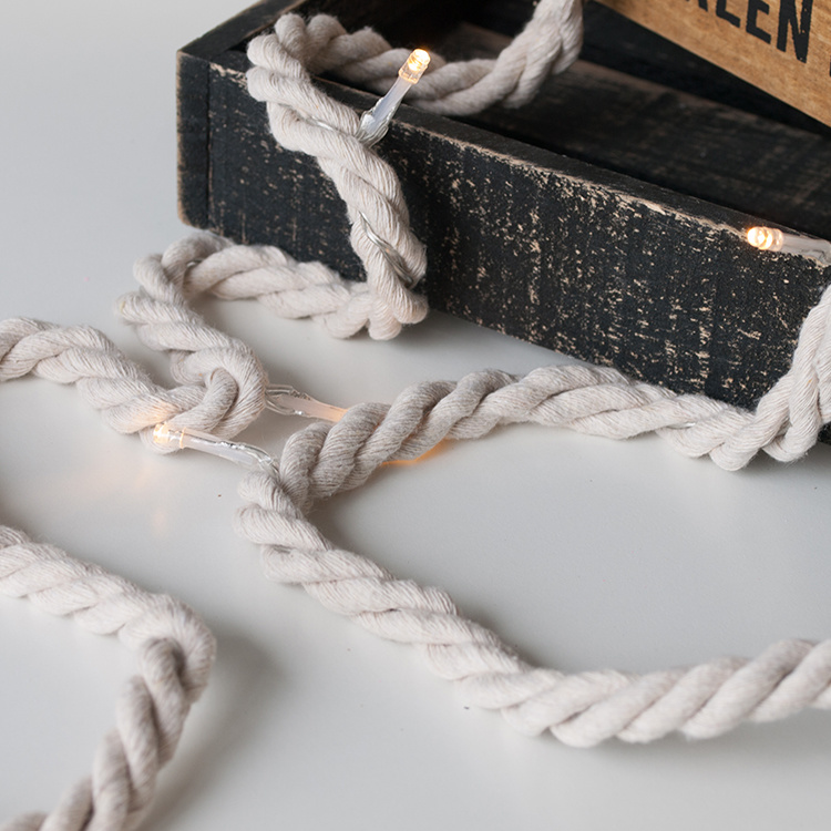 Natural Jute Rope LED Decoration Light Chain