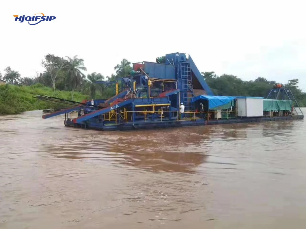 Bucket Chain Type Gold Dredger for River Gold