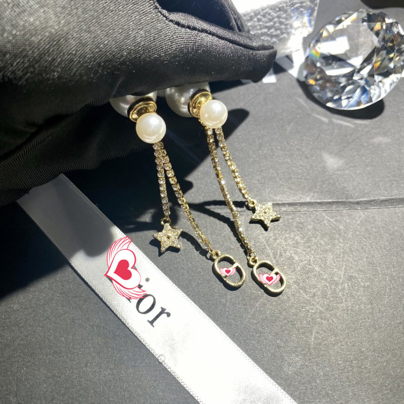 Tassel Drop Pearl Gemstone Women Hoop Sterling Silver Square Earrings
