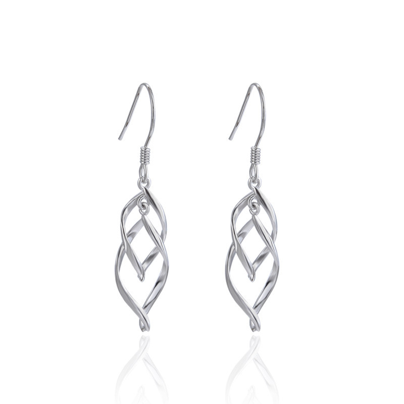 925 Silver Long Tassels Drop Dangle Earrings for Women Girls