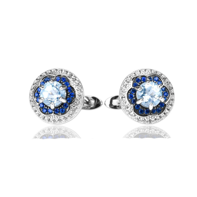 925 Sterling Silver Earrings Nature Gemstone Earrings Engagement Blue Topaz Earrings Christmas Gifts for Girls