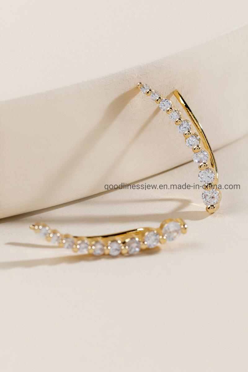 Fashion Jewelry Ear Cuff Earrings 925 Sterling Sliver Jewelry