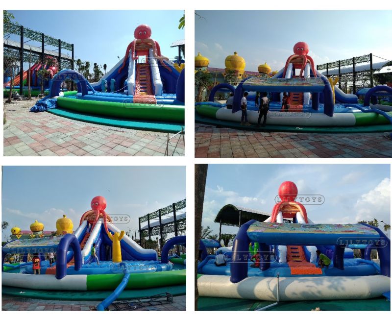 Hot Selling Inflatable Amusement Park Land Water Park for Beach