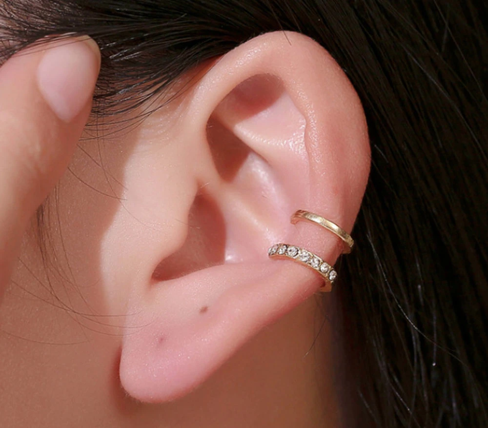 5PCS/Set Ear Cuffs Gold Leaf Ear Cuff Clip Earrings for Women Climbers No Piercing Cartilage Earring