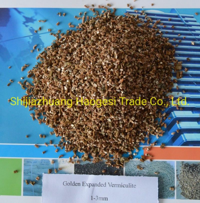 Organic Fertilizer Used Golden and Silver Expanded Vermiculite Golden Vermiculite