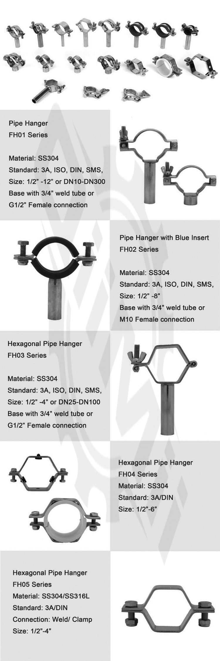 Stainless Steel Pipe Hanger/Pipe Support/Tube Hanger