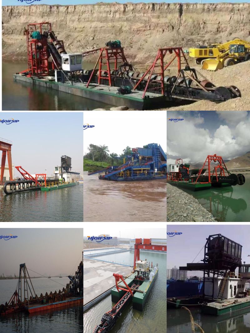New 300m3/H Chain Bucket Gold Dredger for Sale