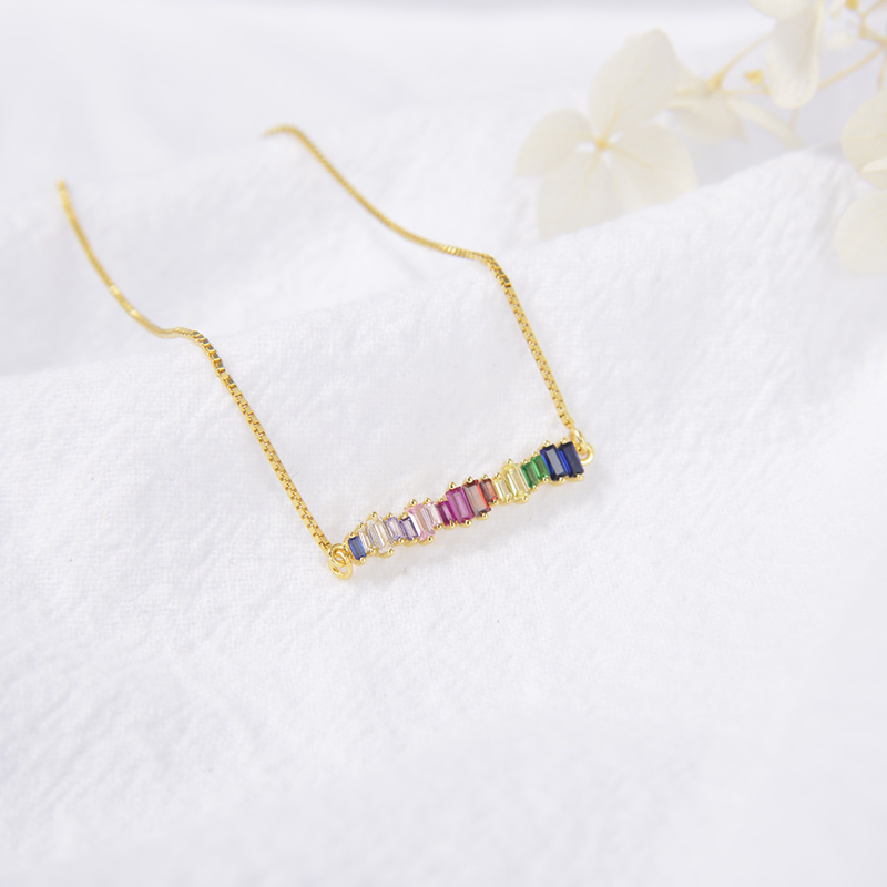 Fashion 2020 Bar Ruby Choker Zircon Pendant Necklace Adjustable Chain Jewelry Necklace