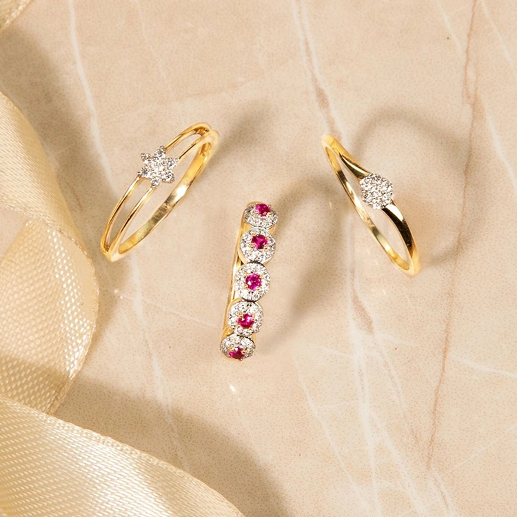 Newest Design Fashion Jewelry 18K Gold with Diamonds Ring Wedding Jewelry Ring