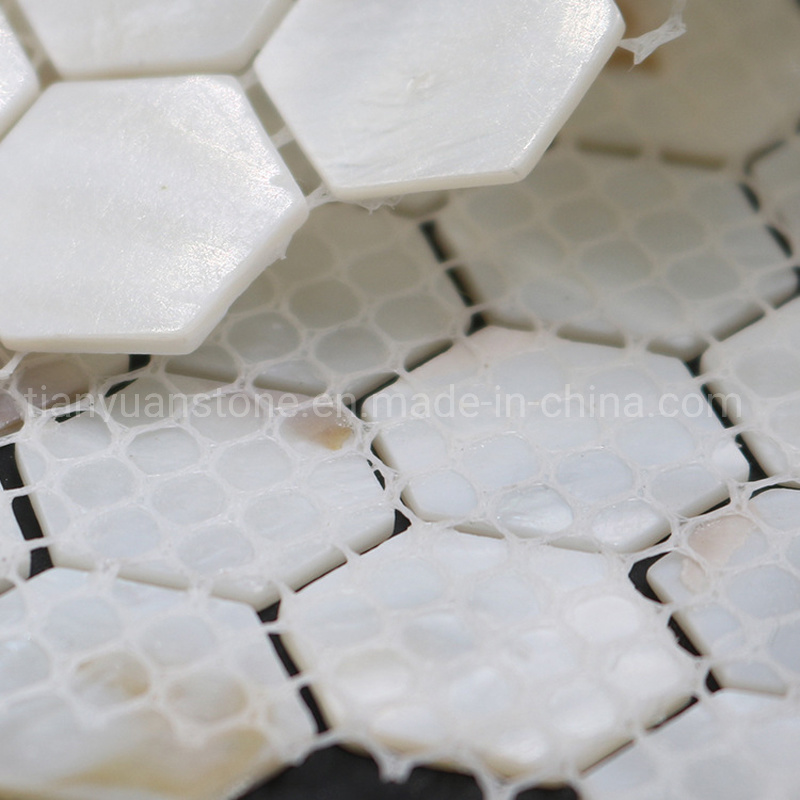 Fish Scale White Mother of Pearl Made Mosaic