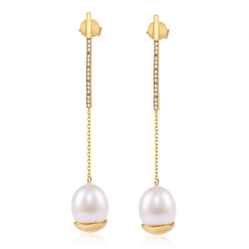 Fashion Jewelry 925 Silver Shell Pearl Earrings