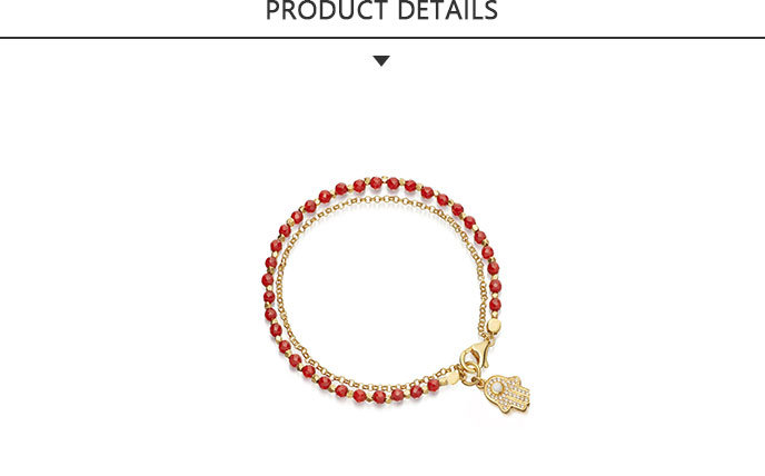 High Quality Fashion Jewelry Gold Bead Bracelet with Hand