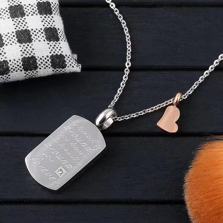Customized Text Fashion Stainless Steel Jewelry Men Necklace Pendant