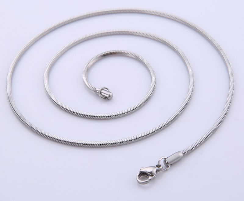 Hip Hop Jewelry Stainless Steel Square Snake Chain Necklace