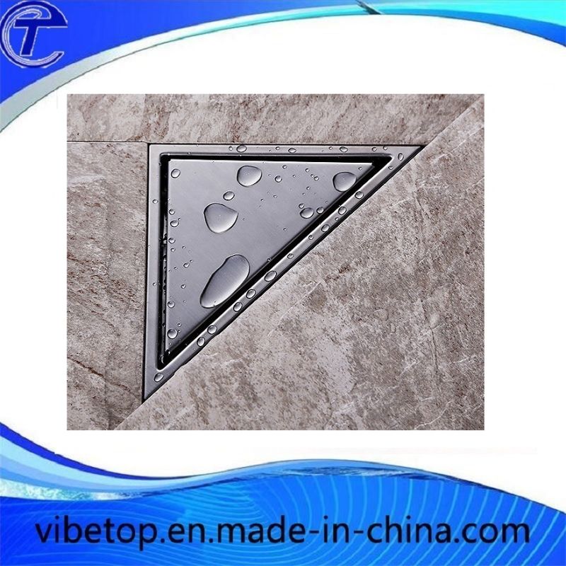 High Quality Steel Triangle Tile Insert Floor Bathroom Shower Triangle Floor Drain