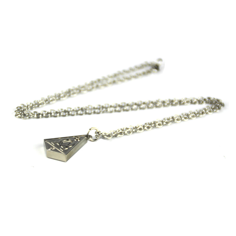 Wholesale Factory Sliver Plated Metal Rhombus Chain Necklace