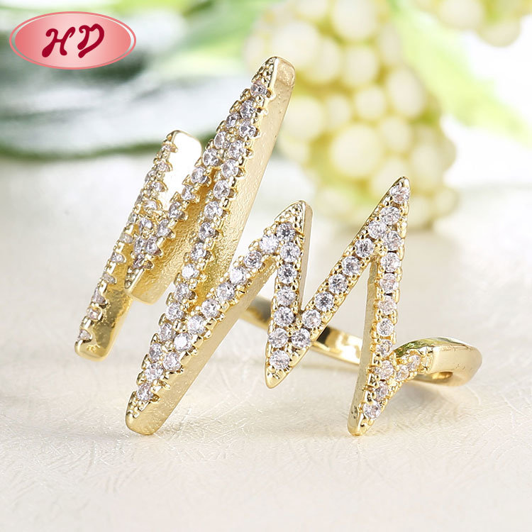 18K Gold Party Wedding Ring Set, 18K Gold Engagement Ring Jewelry for Women
