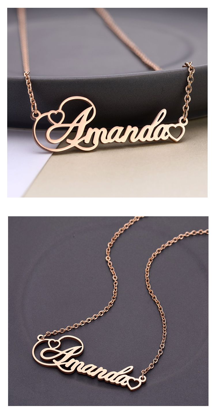 Jewelry Manufacturer Alphabet Initial Letter Personalized Name Necklace for Women