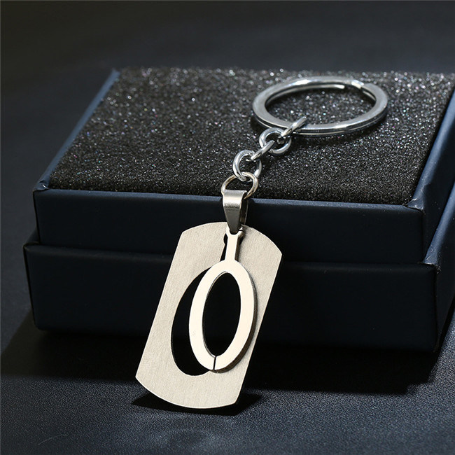 Beautiful Gift 26 English Letter Stainless Steel Key Chain