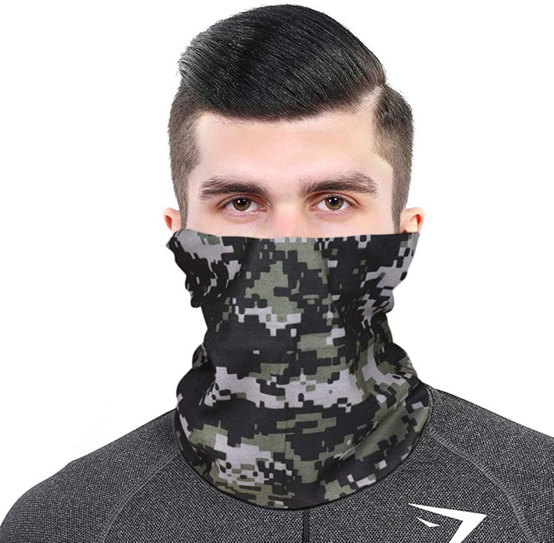 Camouflage Series 100% Ployester Seamless Tube Bandana Sport Headwear Colorful Neck Bandana Headband