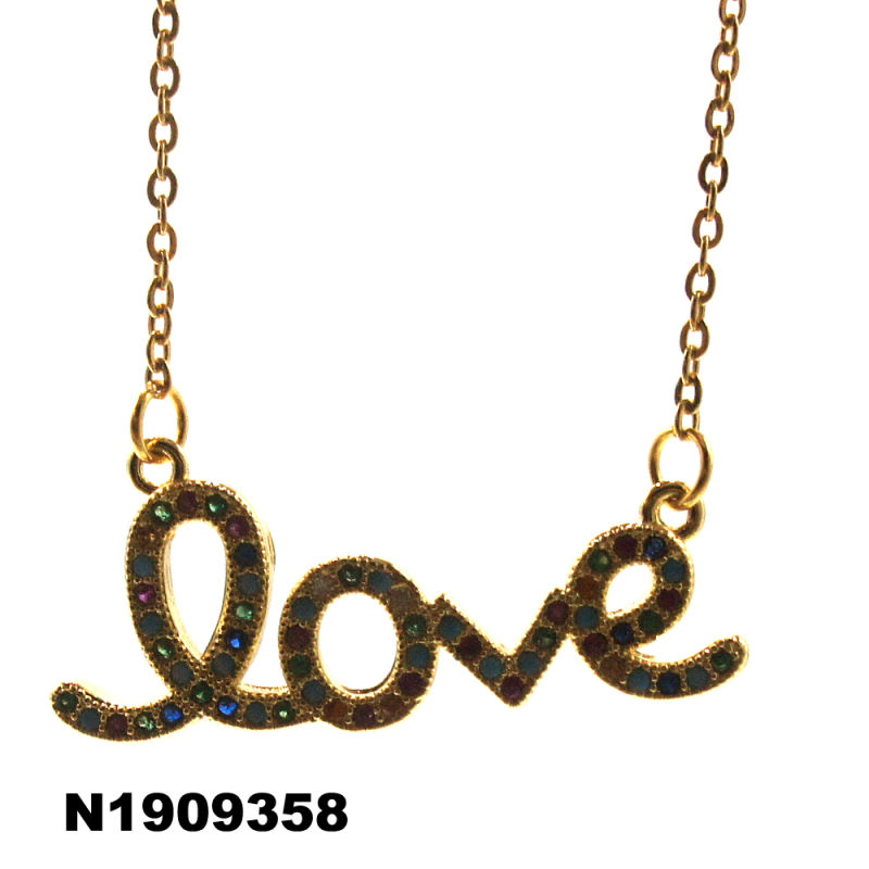 Hot Sale Gold Plating Silver Necklace with Customized Design