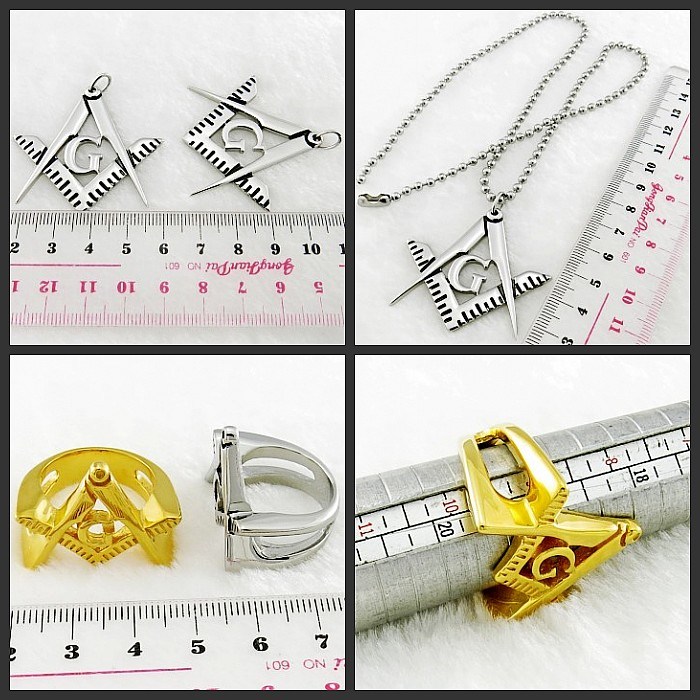 Masonic Jewelry Fashion Stainless Steel Jewelry Set