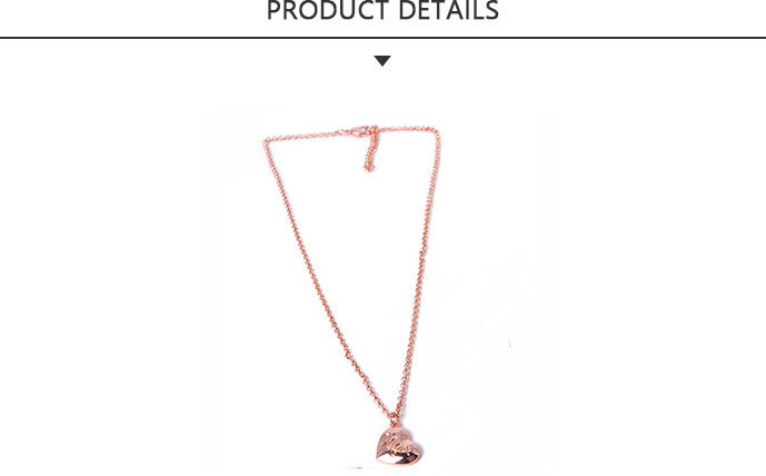 Wholesale Fashion Jewelry Gold Heart-Shaped Pendant Necklace