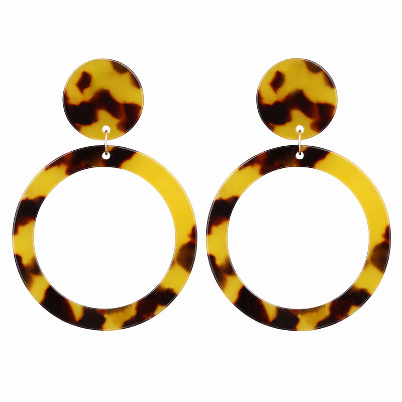 Acrylic Earrings Tortoise Shell Resin Earrings Drop Dangle Statement Earrings