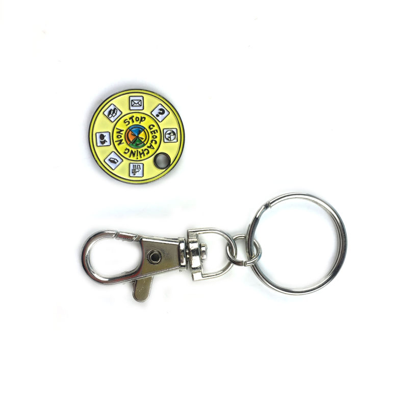 Wholesale Metal Trolley Coin Holder Shopping Cart Trolley Coin Keyring