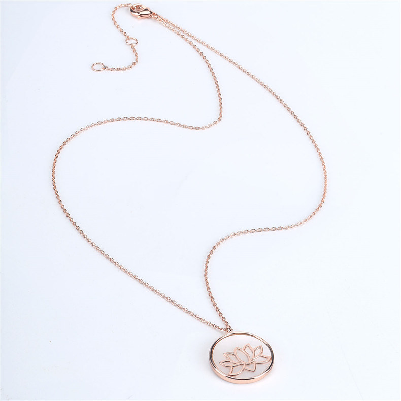 Fashion Jewelry Pearl Shell Necklace Copper Gold-Plated Pearl Necklace