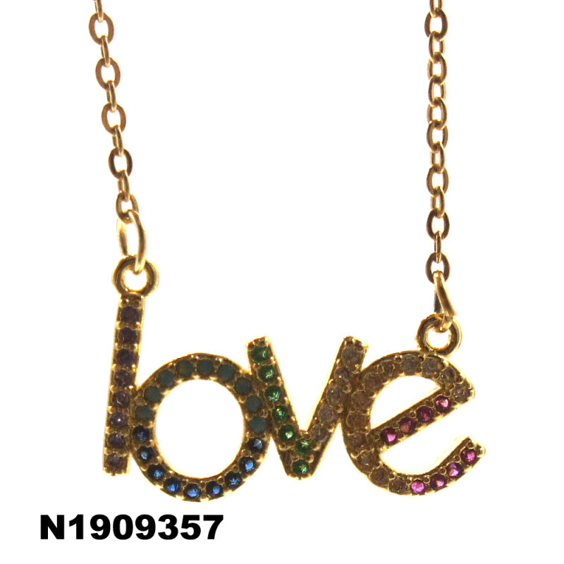 Gold Plating Silver Necklace with Customized Design