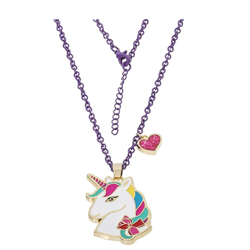 Unicorn with Heart Charm Pendant Necklace for Girl
