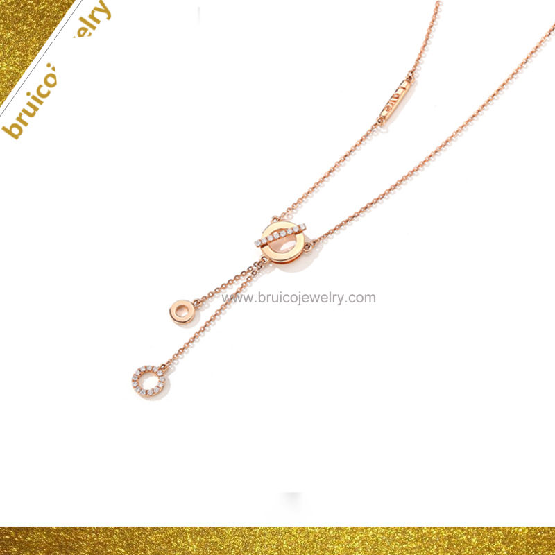 Jewelry Factory Customized Necklace Chain Necklace Silver Color Rhodium Plating Necklace for Ladies